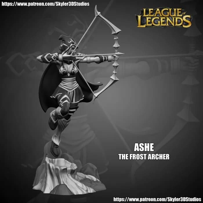 STL - league of legends ashe classic skin