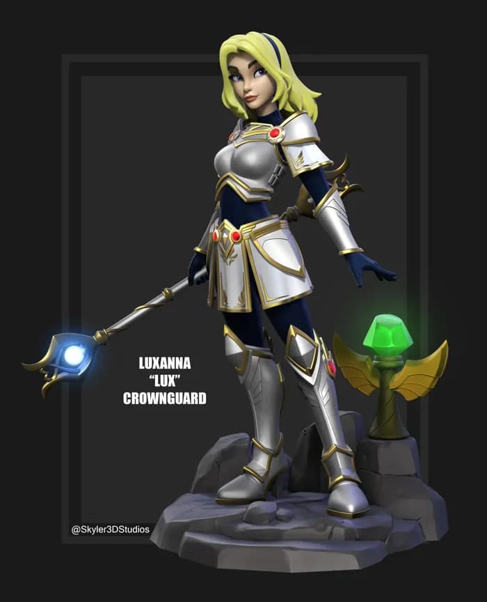 STL - league of legends lux classic skin