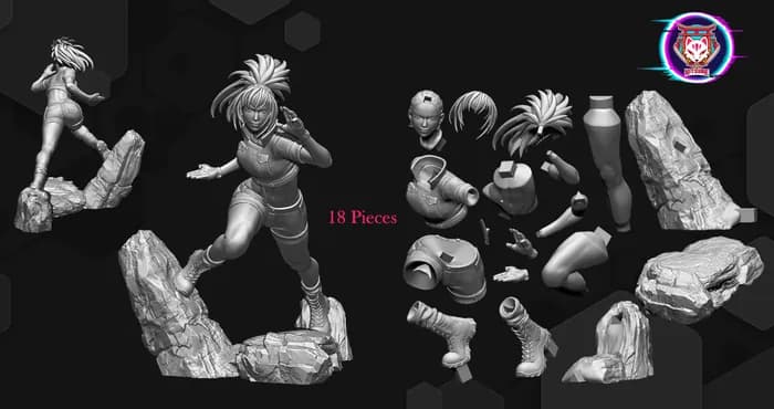 STL - Leona Heidern The King of Fighters render 2