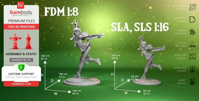 STL - linkle 3d printing figurine assembly render 2