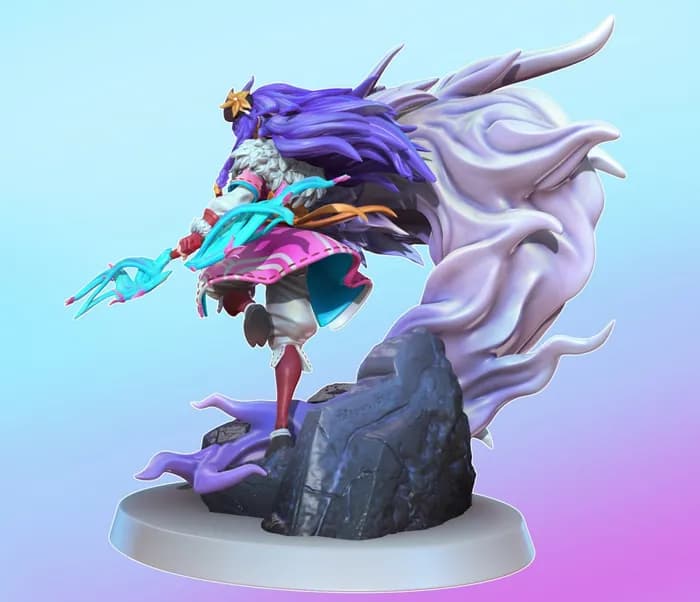 STL - lol sprite blossom kindred 3d figure render 3