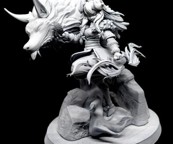 STL - lol sprite blossom kindred 3d figure render 5
