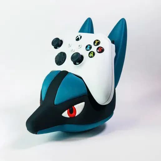 STL - lucario joystick holder @print3dworld render 1