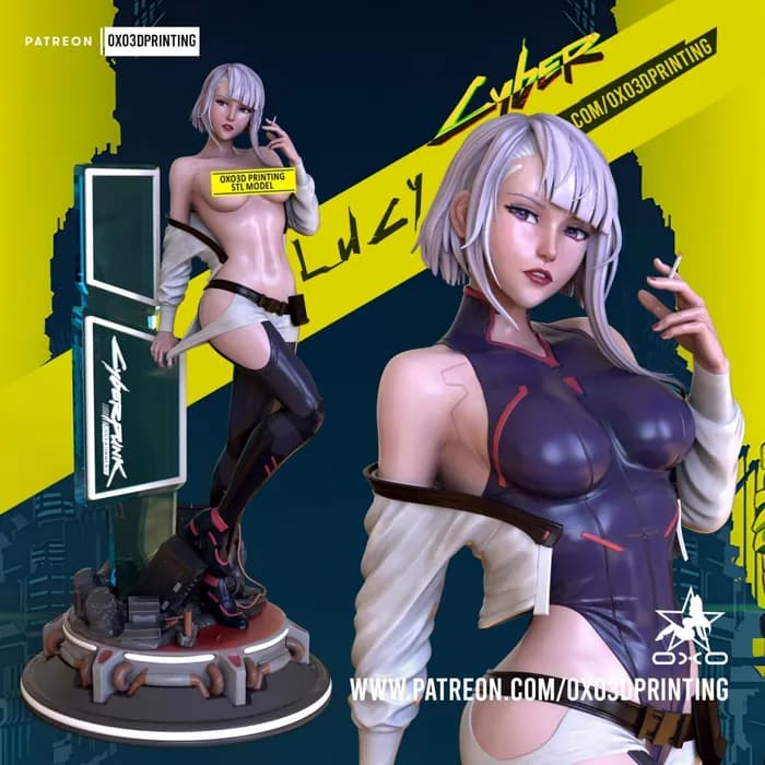STL - lucy cyberpunk edge runners november 2022nsfw render 2