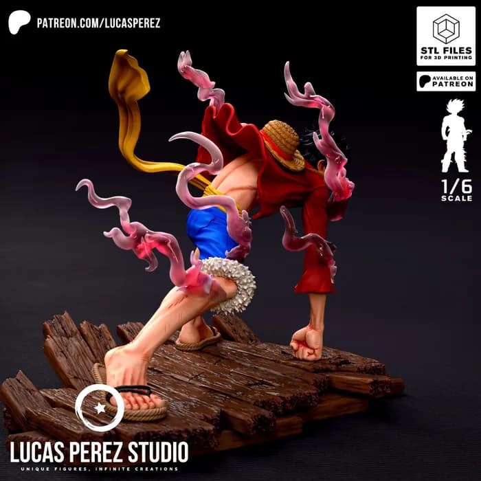 STL - luffy gear second render 3