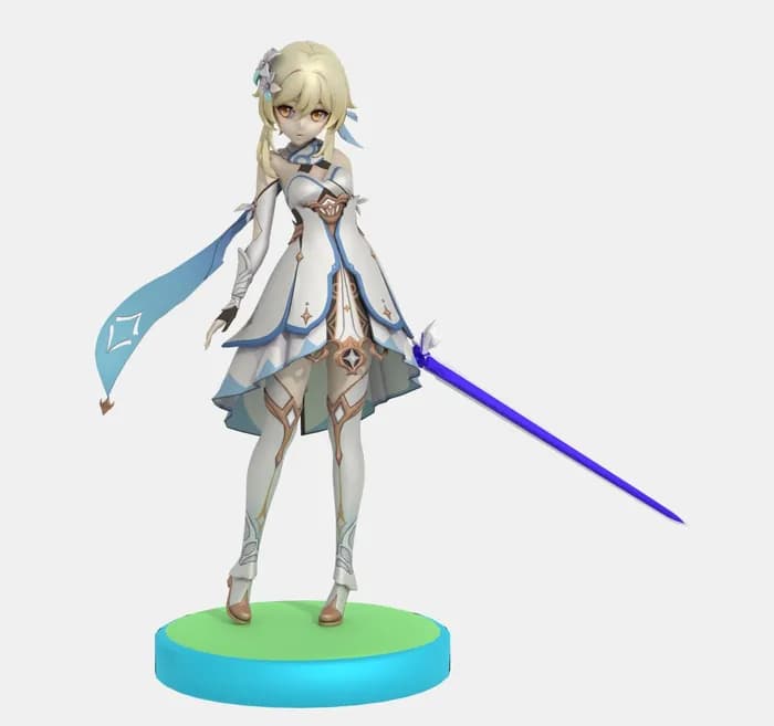 STL - lumine amiibo stl render 1
