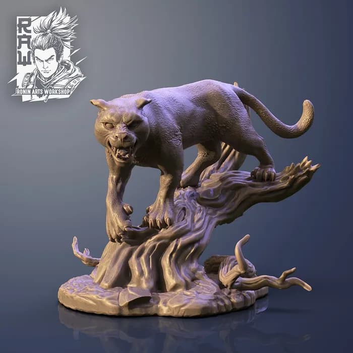 STL - m17 panther felinefury pantherandtiger render 2