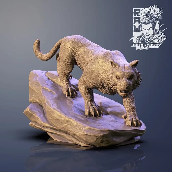 STL - m17 panther felinefury pantherandtiger render 3