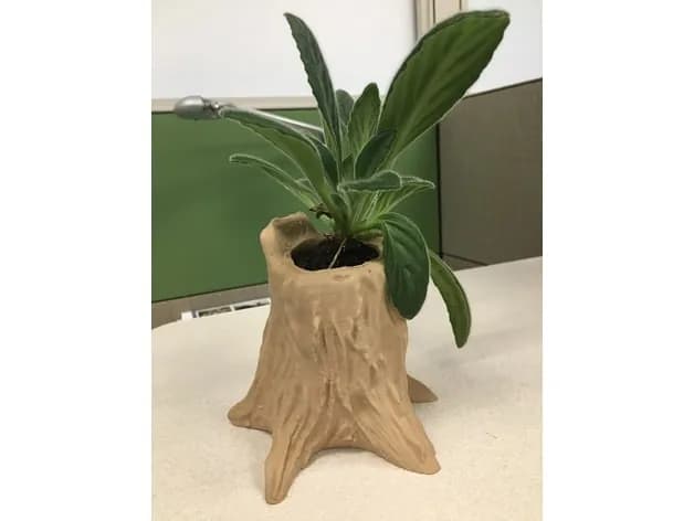 STL - Tree Stump Planter Pots