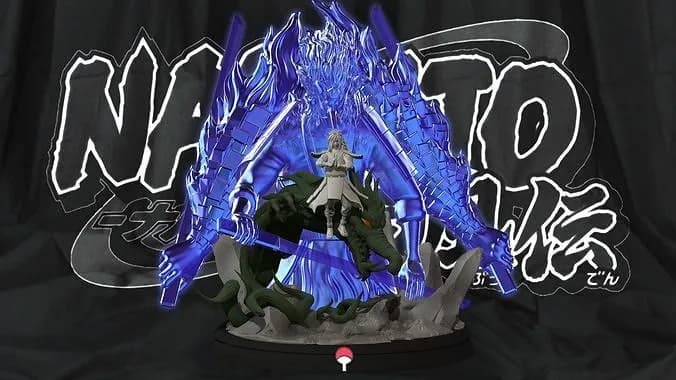 STL - madara+with+susanoo+3d+print+stl+format render 1