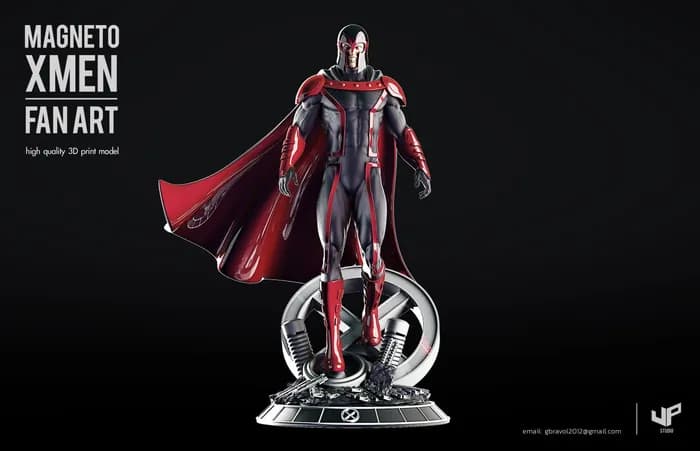 STL - magneto cgtrader xmen render 1