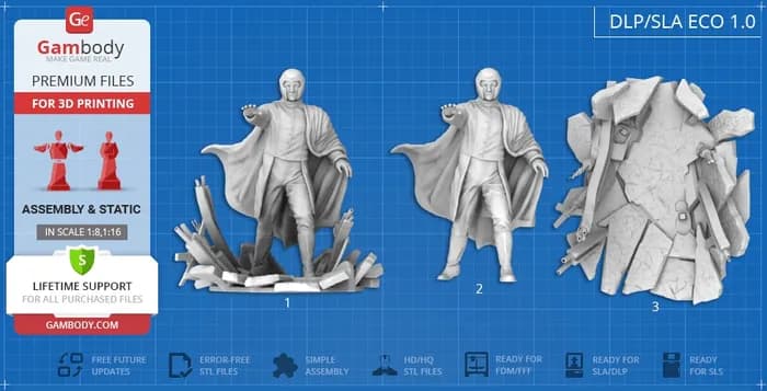 STL - magneto iam mckellen render 3