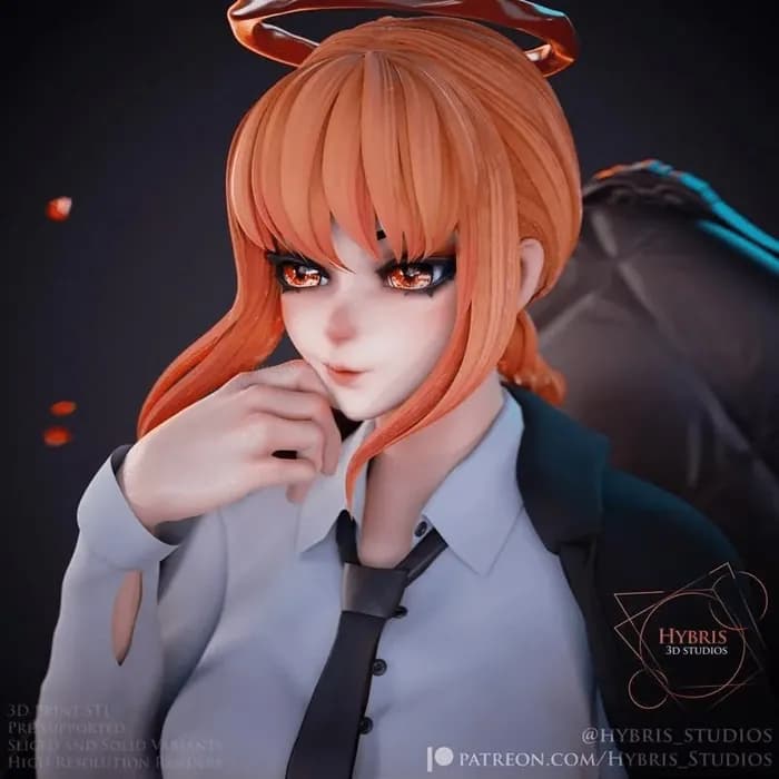 STL - Chainsaw Man Makima Angel Figure