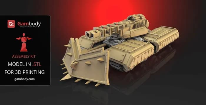 STL - mammoth tank accessories set2 gambody render 2