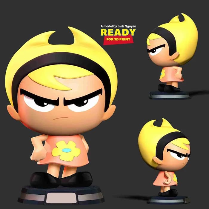 STL - mandy cartoon network fanart