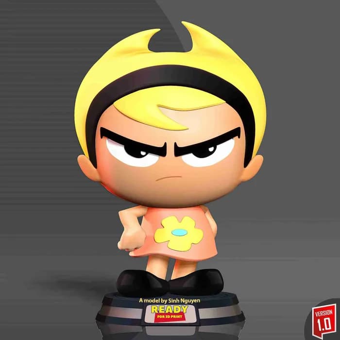 STL - mandy cartoon network fanart render 4