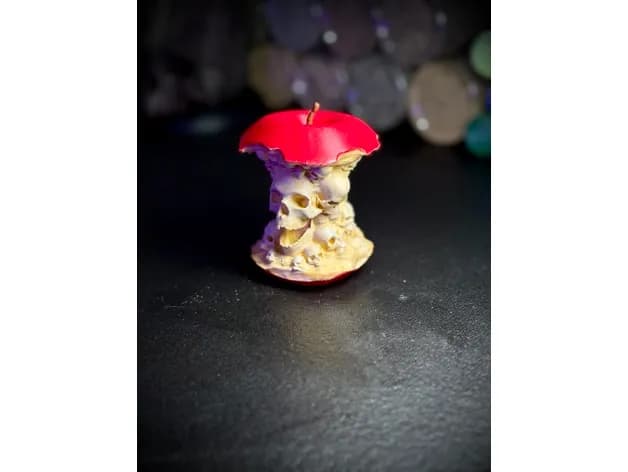 STL - Manzana con Calaveras render 2