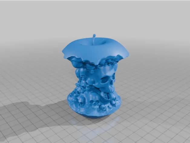 STL - Manzana con Calaveras render 5