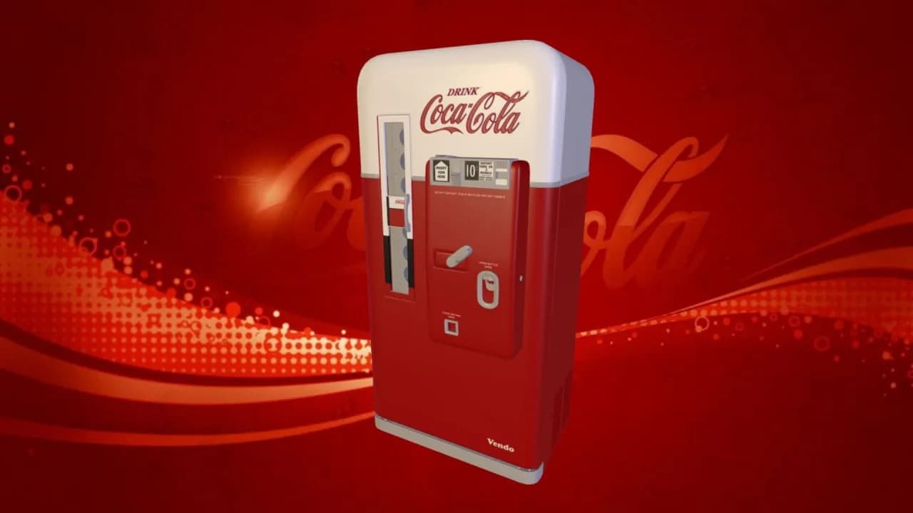 STL - Coca Cola retro vending machine