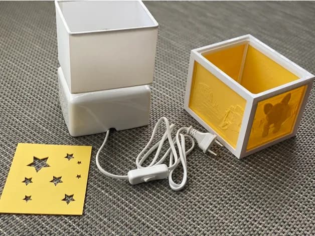 STL - Marco de litofanía para lámpara Visslebo de IKEA render 4