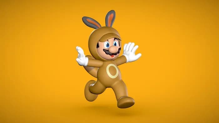 STL - mario tanooki suit variant 3d print stl render 1