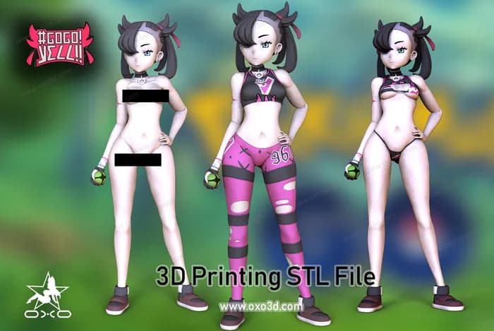 STL - Marnie modelo 3D para impresion render 4