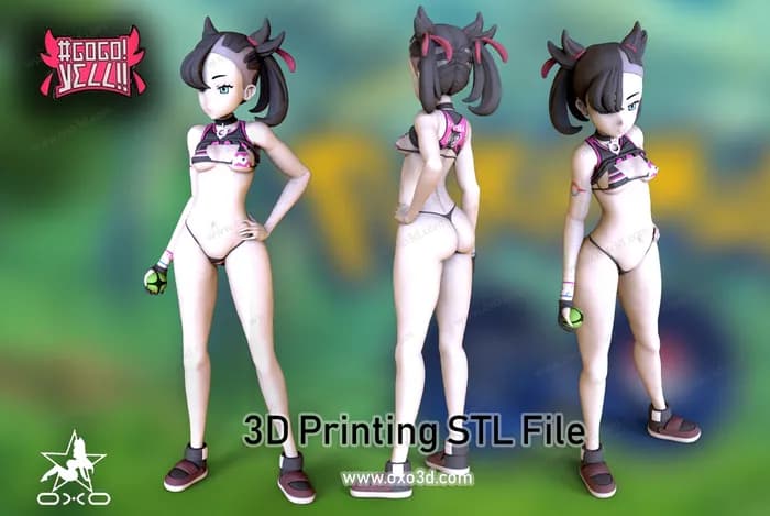 STL - Marnie modelo 3D para impresion render 5