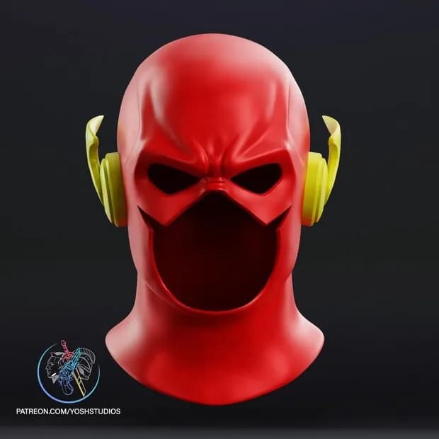 STL - Máscara clásica de Flash de Yosh Studios render 1