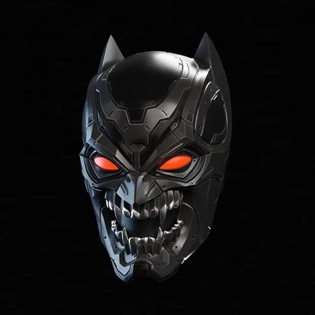 STL - Máscara de Terminator Batman render 1