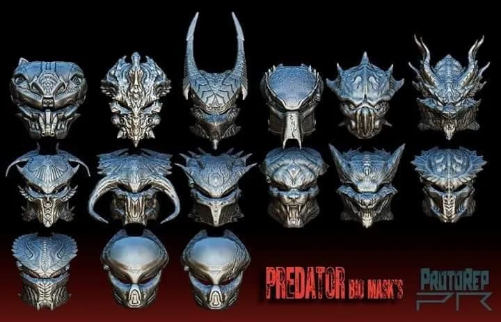 STL - Máscaras de Predator Bio render 1