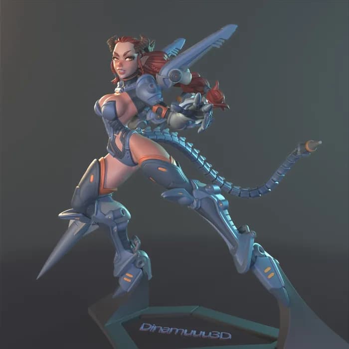 STL - mecha knight odessa render 1
