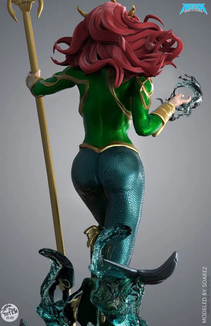 STL - Mera Reina de Atlantis render 4