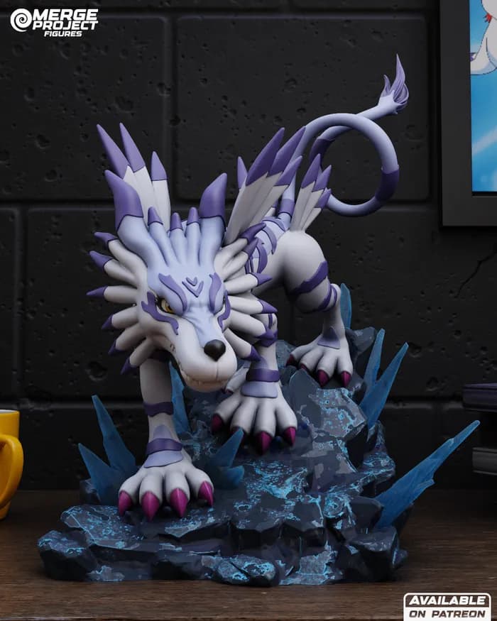 STL - merge project figures digimon garurumon