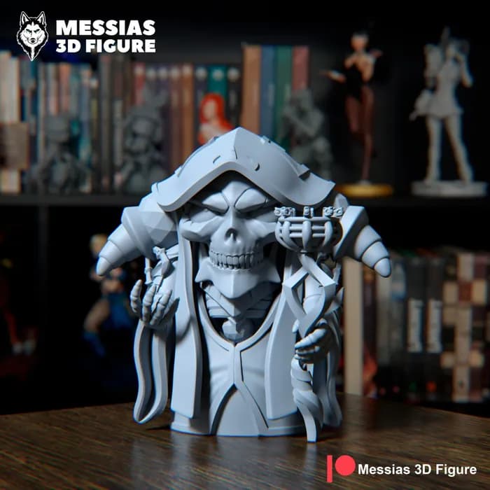 STL - messias 3d figure ainz ooal chibi render 2