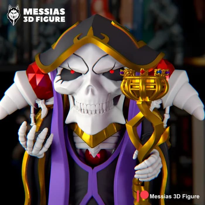 STL - messias 3d figure ainz ooal chibi render 3