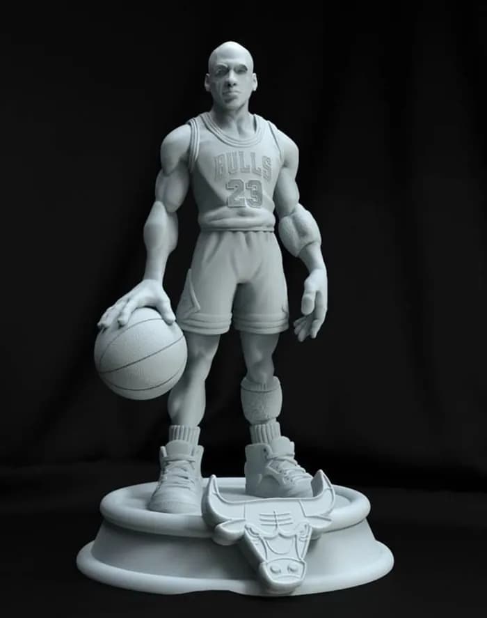 STL - michael jordan 3d print render 2