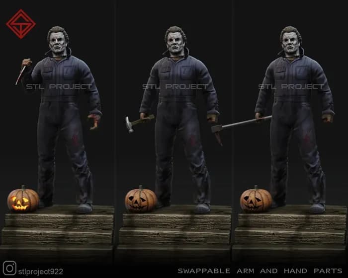 STL - michael myers stl project render 2