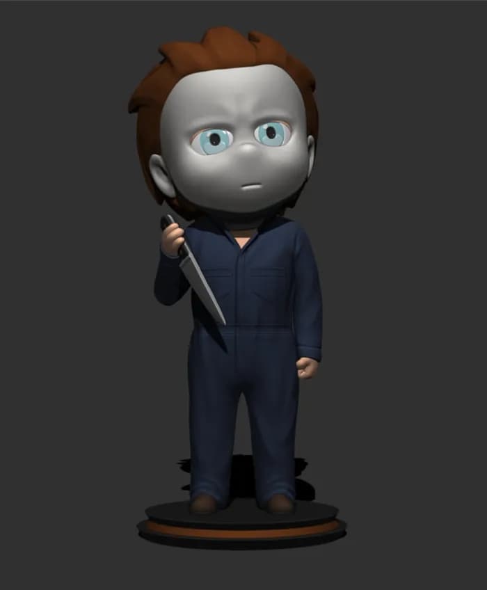 STL - Michael Myers versión chibi render 1