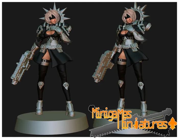 STL - minigames miniatures nier space nuns anime figurines september 2022