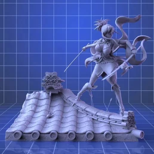 STL - miyamoto musashi fanart from fategrand