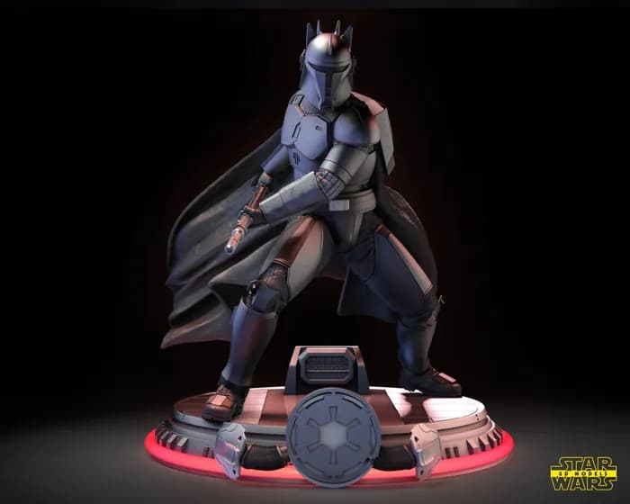 STL - moff gideon sculpture star wars 3d models 31 cm 22 parts non supported render 2