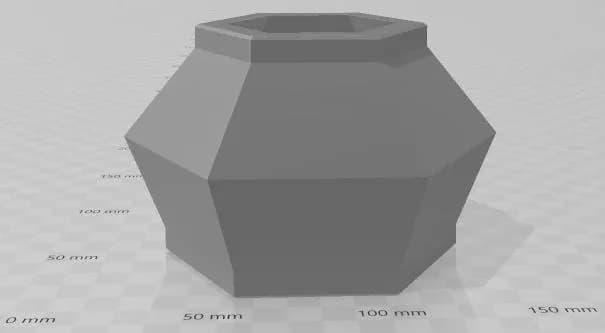 STL - Molde Hexagonal render 1