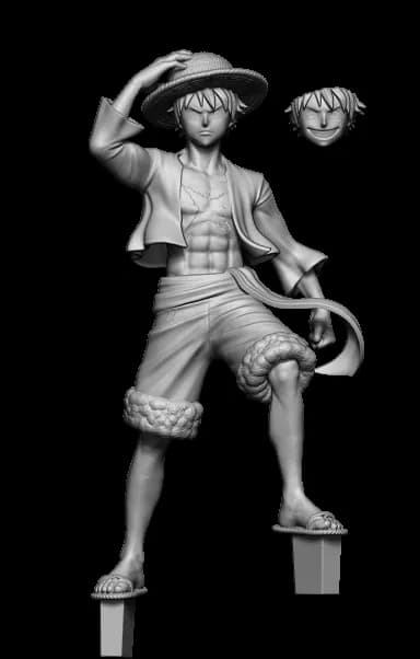 STL - Monkey D. Luffy, Trafalgar Law y Kozuki Oden render 4