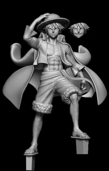 STL - Monkey D. Luffy, Trafalgar Law y Kozuki Oden render 5