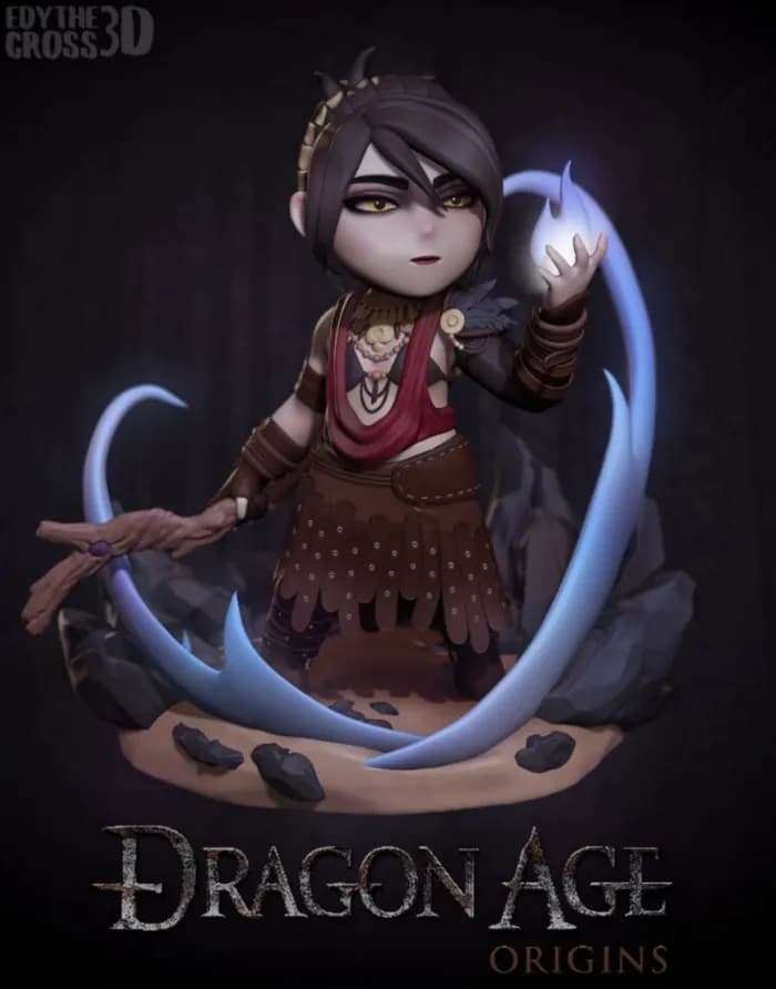 STL - morrigan dragon age render 1