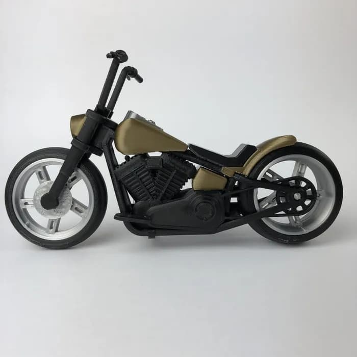 STL - Custom Fat Boy Style Motorcycle