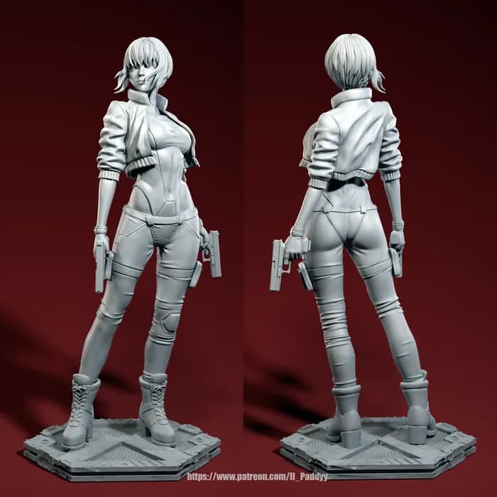 STL - Motoko Kusanagi Ghost in the Shell render 4