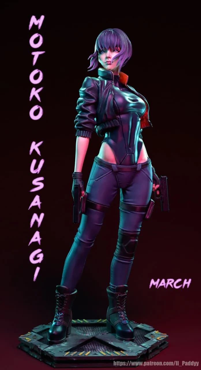 STL - Motoko Kusanagi Ghost in the Shell render 5