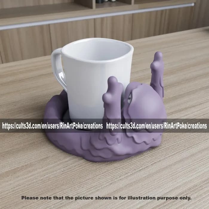 STL - muk coasters, candy bowl render 1
