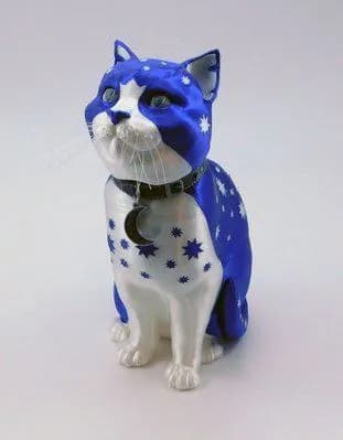 STL - murphy the library cat with secret book box the complete package render 2